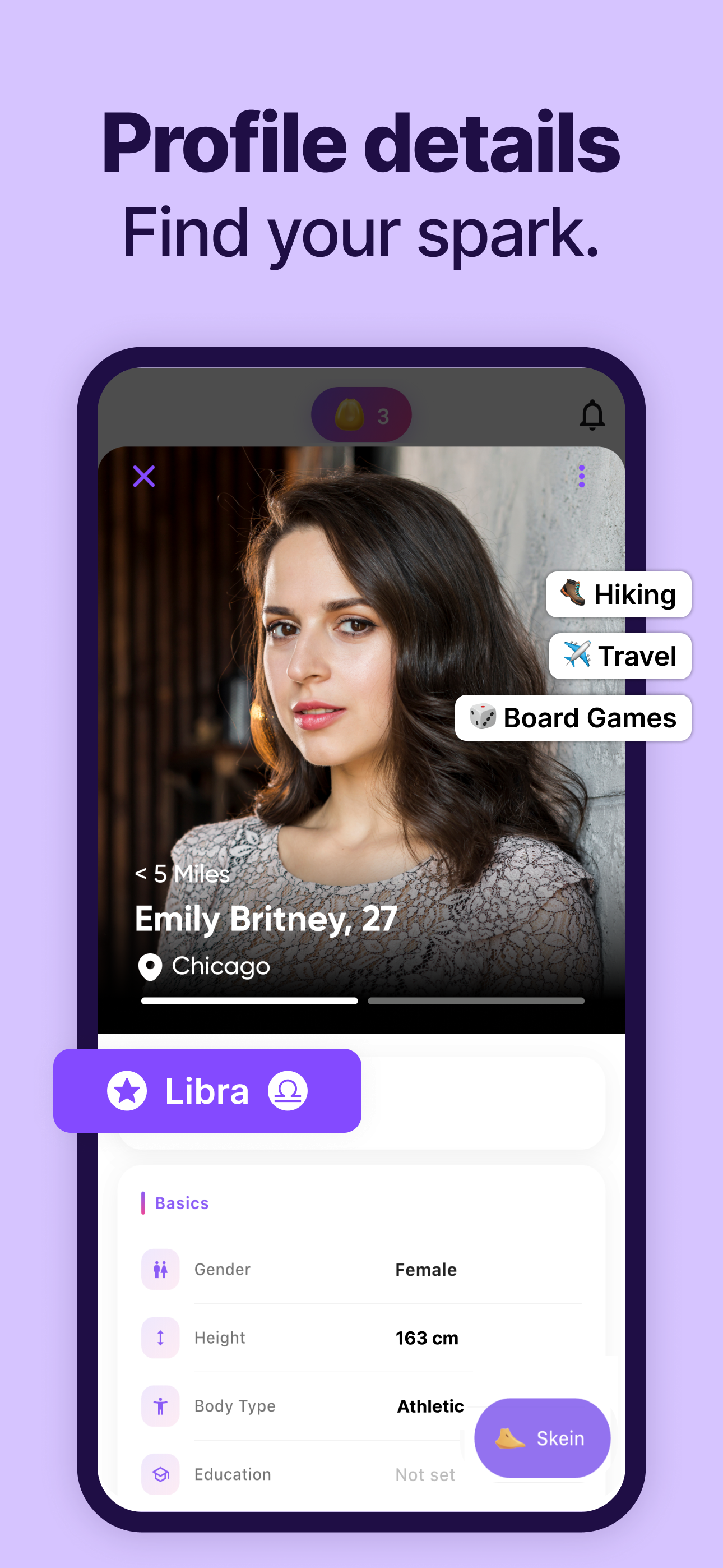 Geesly dating app chat and messaging screen